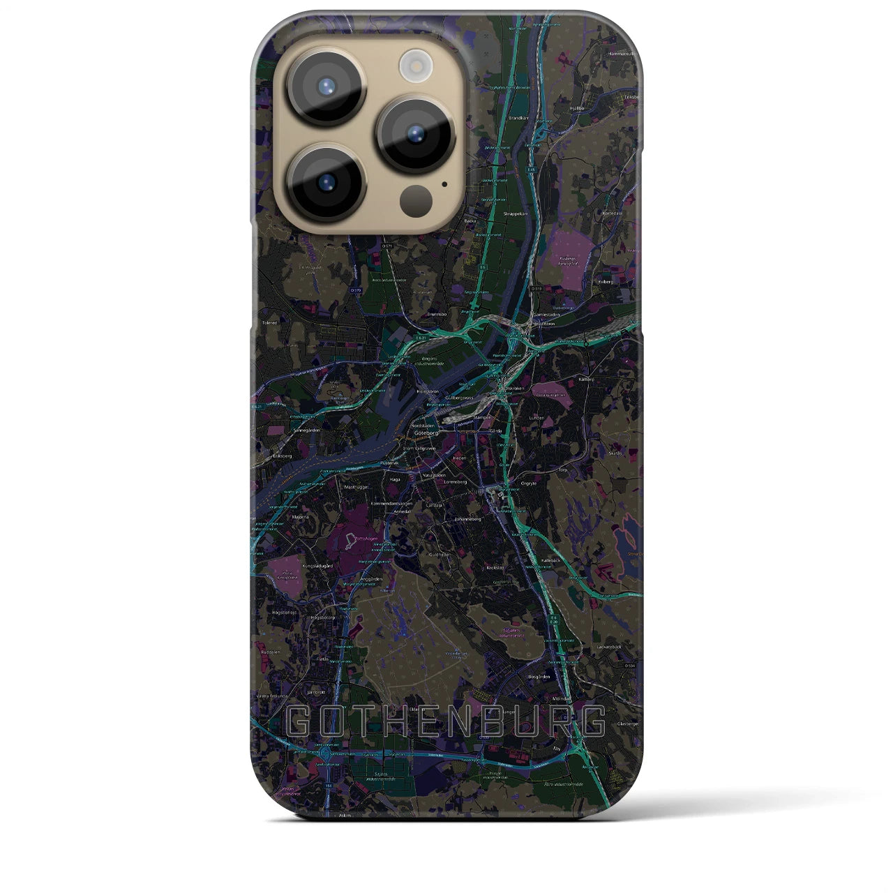 【ヨーテボリ(スウェーデン)】地図柄iPhoneケース(バックカバータイプ)