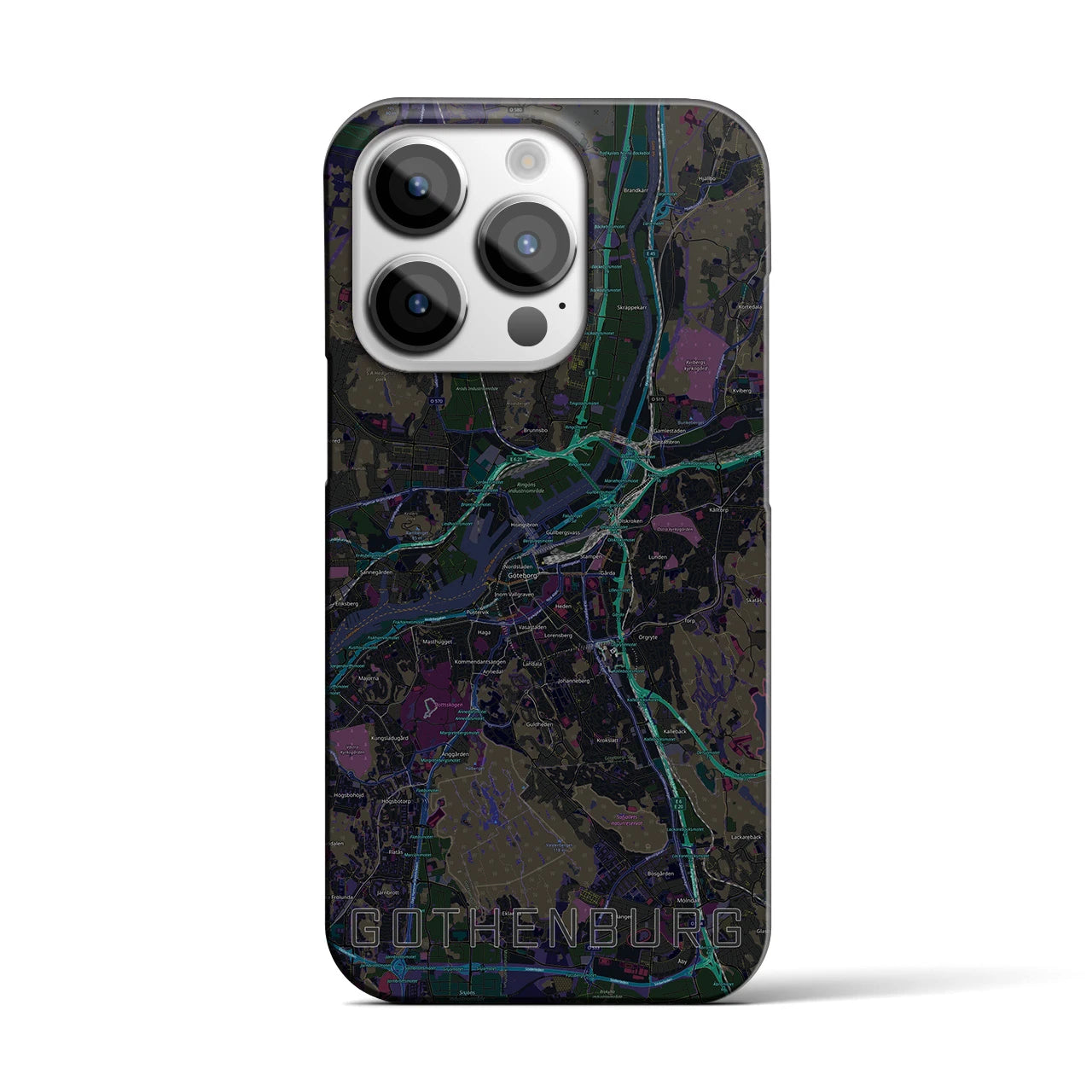 【ヨーテボリ(スウェーデン)】地図柄iPhoneケース(バックカバータイプ)