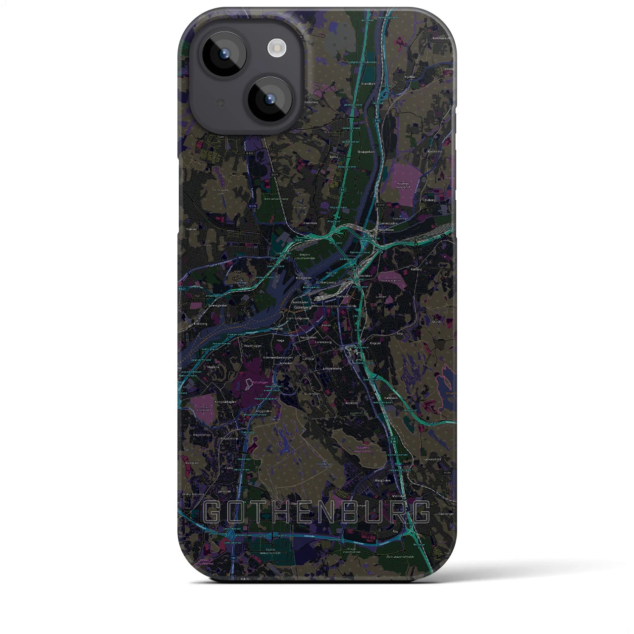 【ヨーテボリ(スウェーデン)】地図柄iPhoneケース(バックカバータイプ)