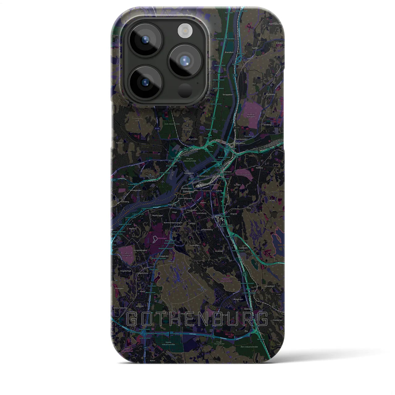 【ヨーテボリ(スウェーデン)】地図柄iPhoneケース(バックカバータイプ)