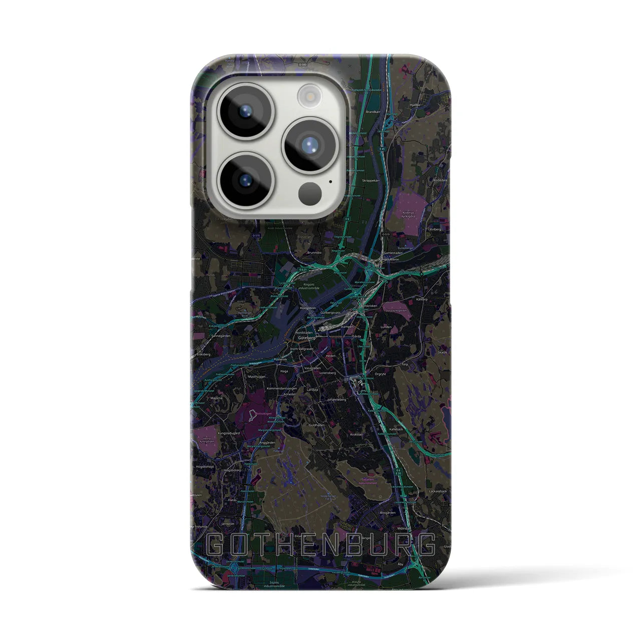 【ヨーテボリ(スウェーデン)】地図柄iPhoneケース(バックカバータイプ)