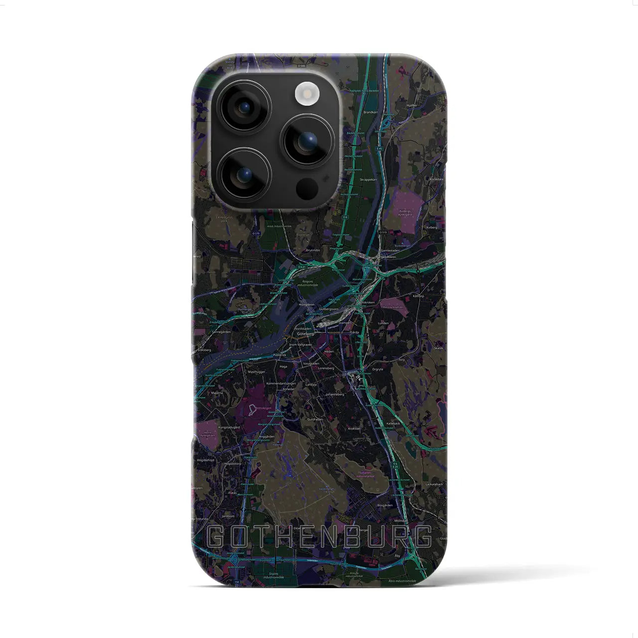 【ヨーテボリ(スウェーデン)】地図柄iPhoneケース(バックカバータイプ)