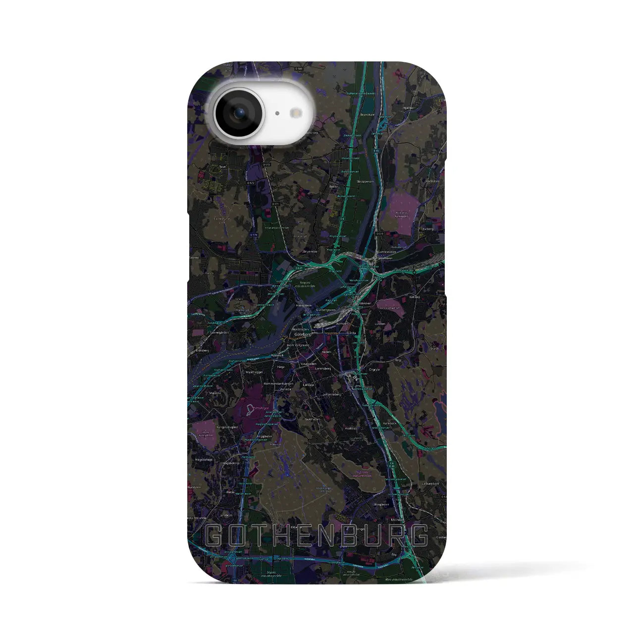 【ヨーテボリ(スウェーデン)】地図柄iPhoneケース(バックカバータイプ)