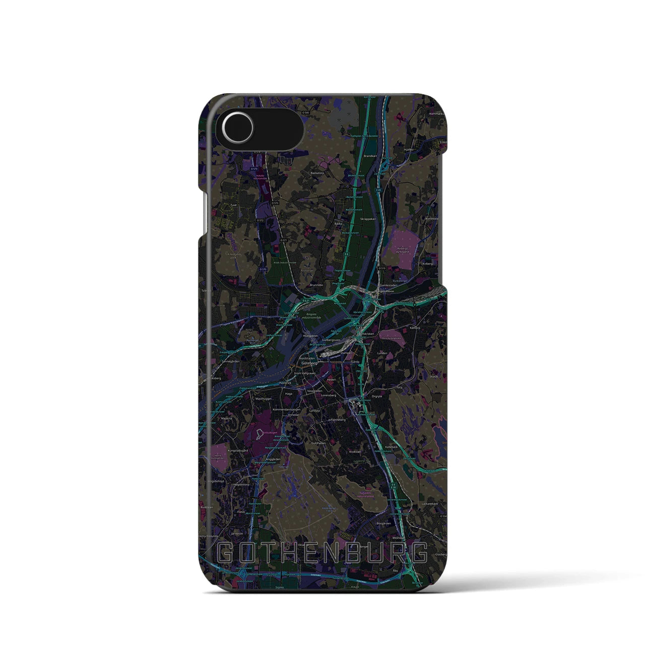 【ヨーテボリ(スウェーデン)】地図柄iPhoneケース(バックカバータイプ)