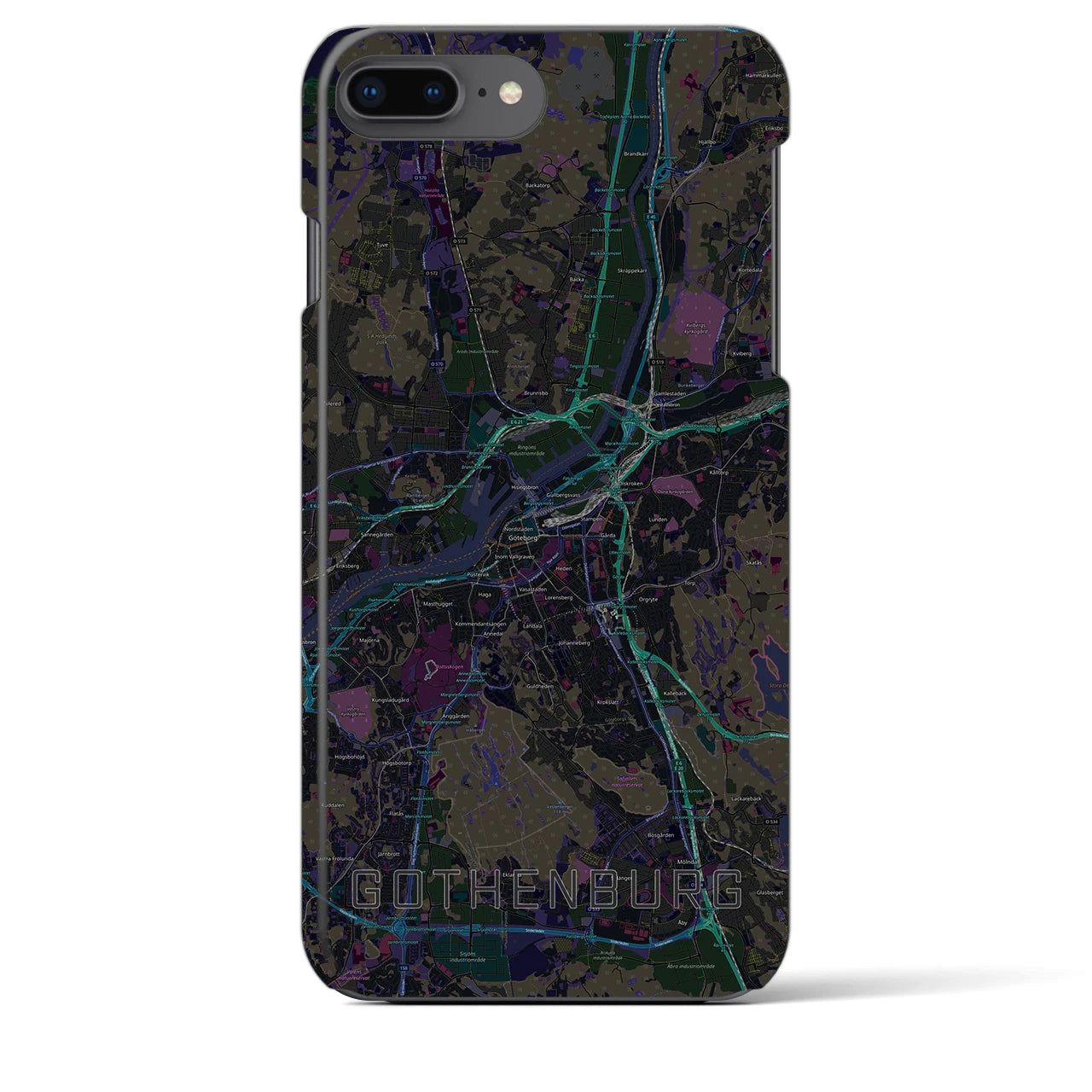 【ヨーテボリ(スウェーデン)】地図柄iPhoneケース(バックカバータイプ)