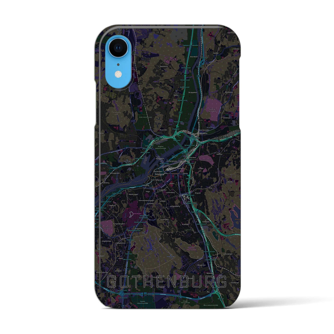 【ヨーテボリ(スウェーデン)】地図柄iPhoneケース(バックカバータイプ)