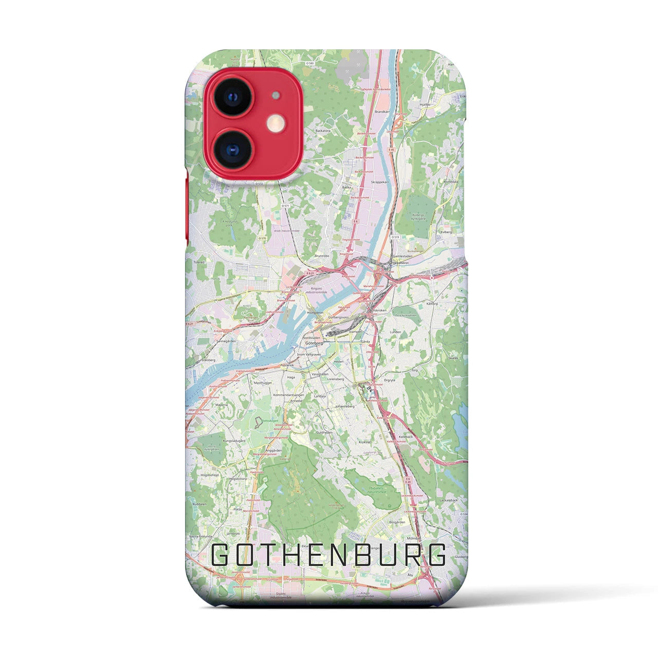 【ヨーテボリ(スウェーデン)】地図柄iPhoneケース(バックカバータイプ)