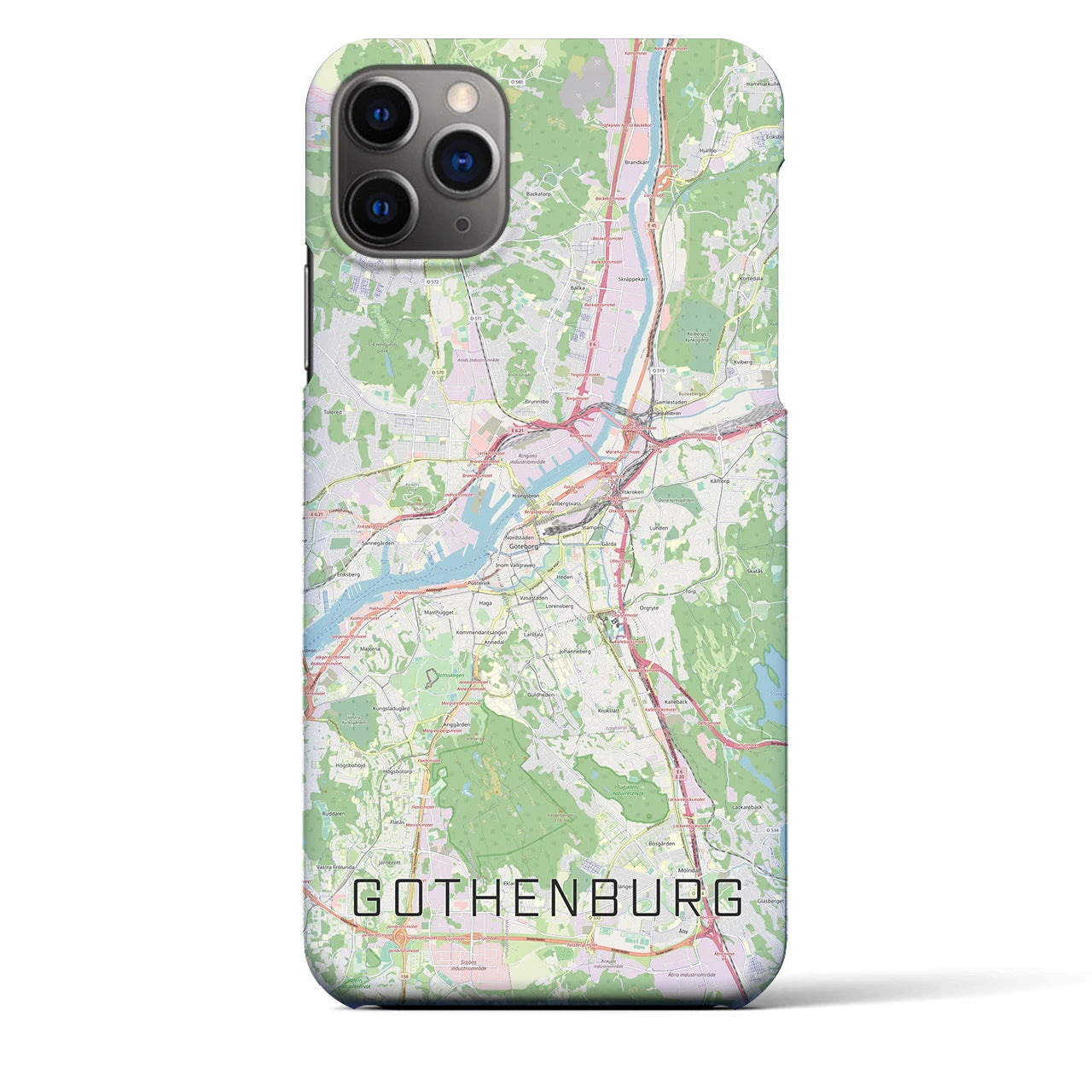 【ヨーテボリ(スウェーデン)】地図柄iPhoneケース(バックカバータイプ)