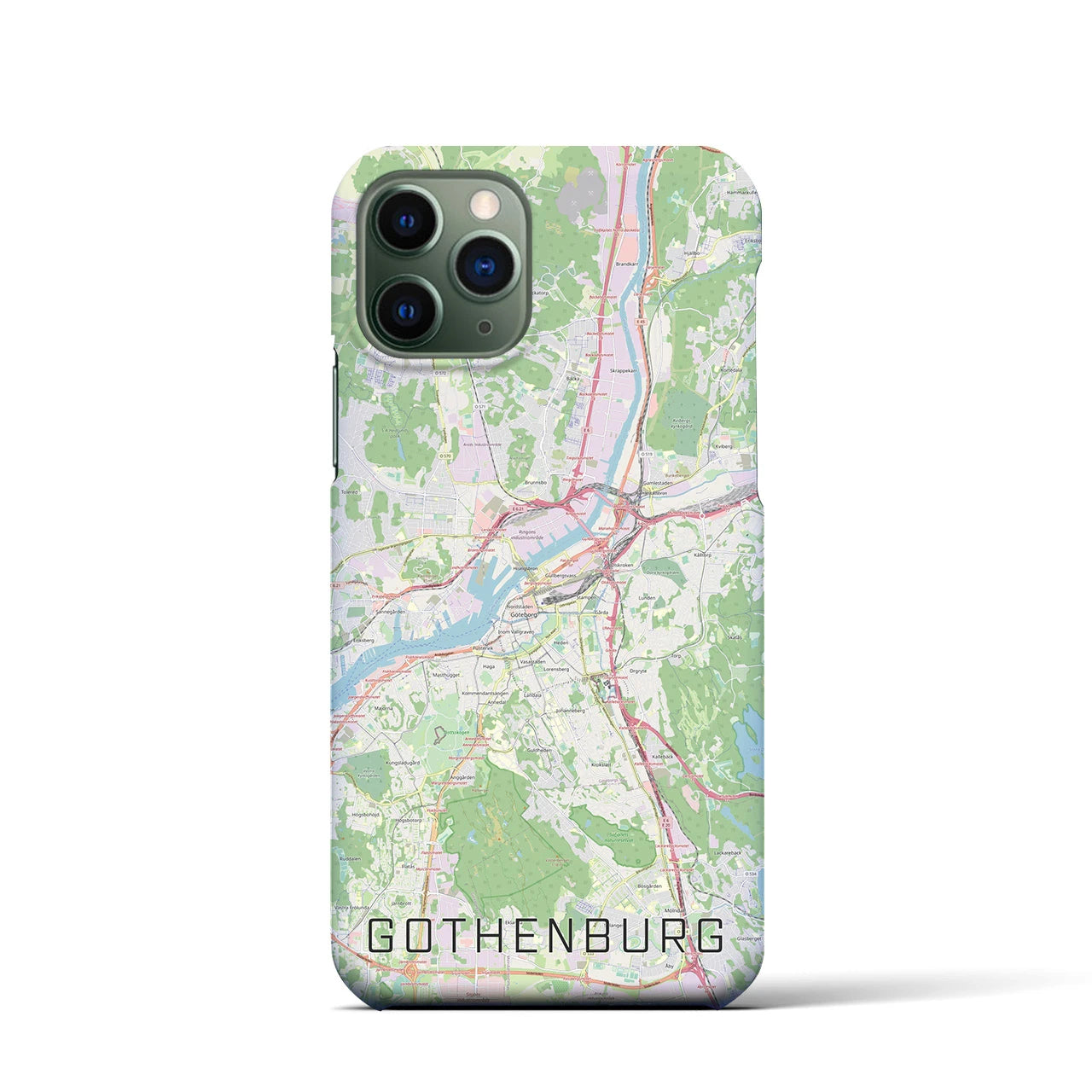 【ヨーテボリ(スウェーデン)】地図柄iPhoneケース(バックカバータイプ)
