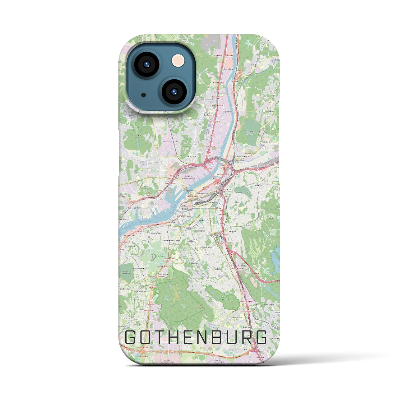 【ヨーテボリ(スウェーデン)】地図柄iPhoneケース(バックカバータイプ)