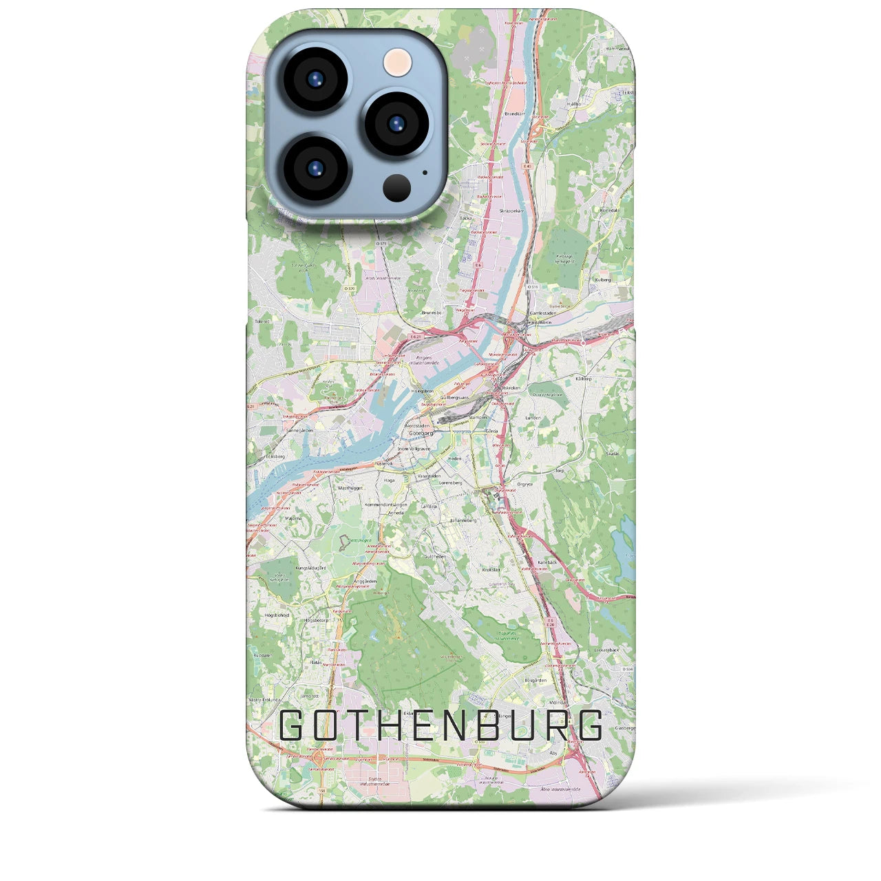 【ヨーテボリ(スウェーデン)】地図柄iPhoneケース(バックカバータイプ)