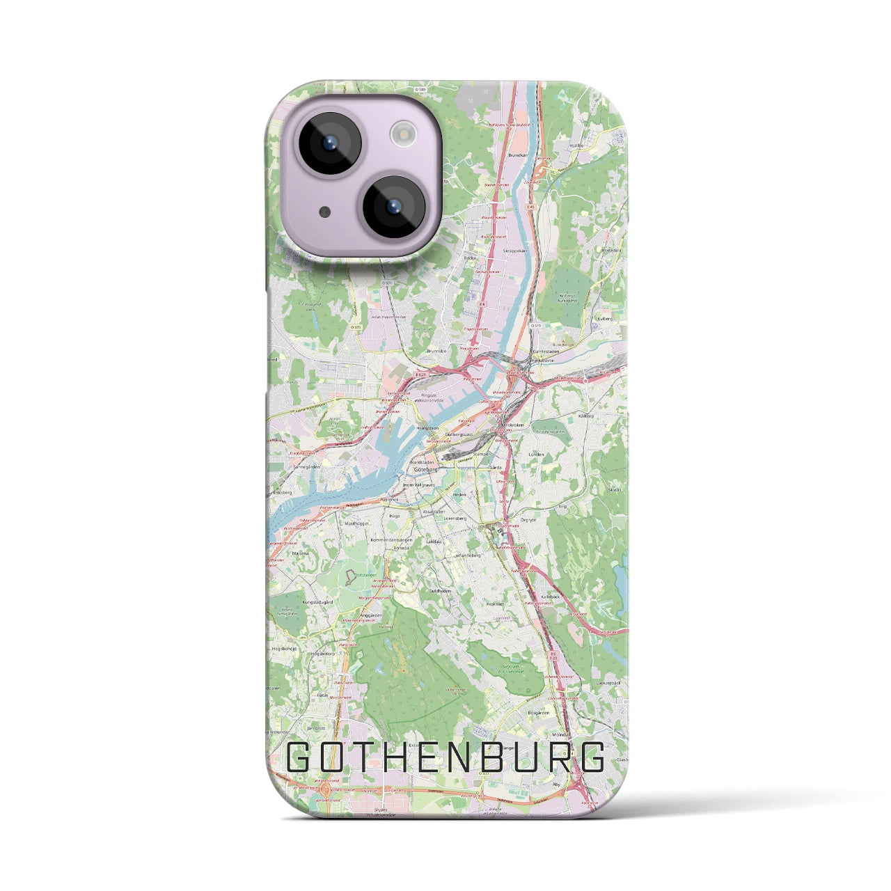 【ヨーテボリ(スウェーデン)】地図柄iPhoneケース(バックカバータイプ)