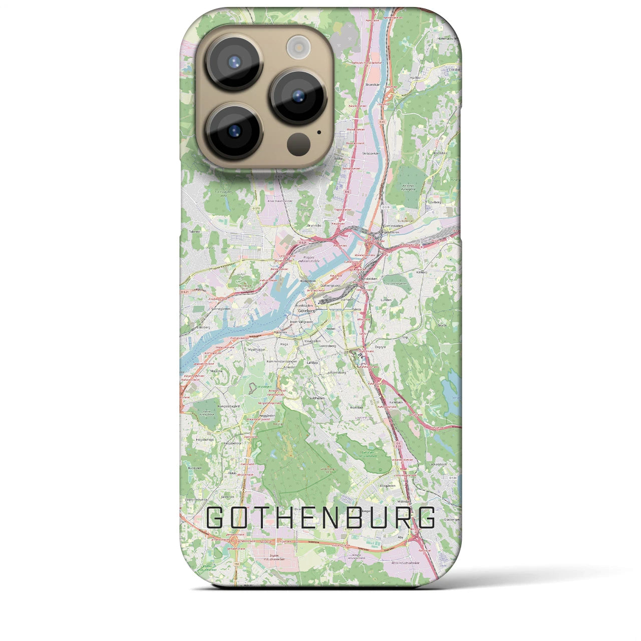 【ヨーテボリ(スウェーデン)】地図柄iPhoneケース(バックカバータイプ)