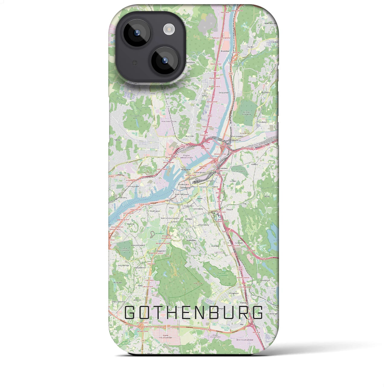 【ヨーテボリ(スウェーデン)】地図柄iPhoneケース(バックカバータイプ)