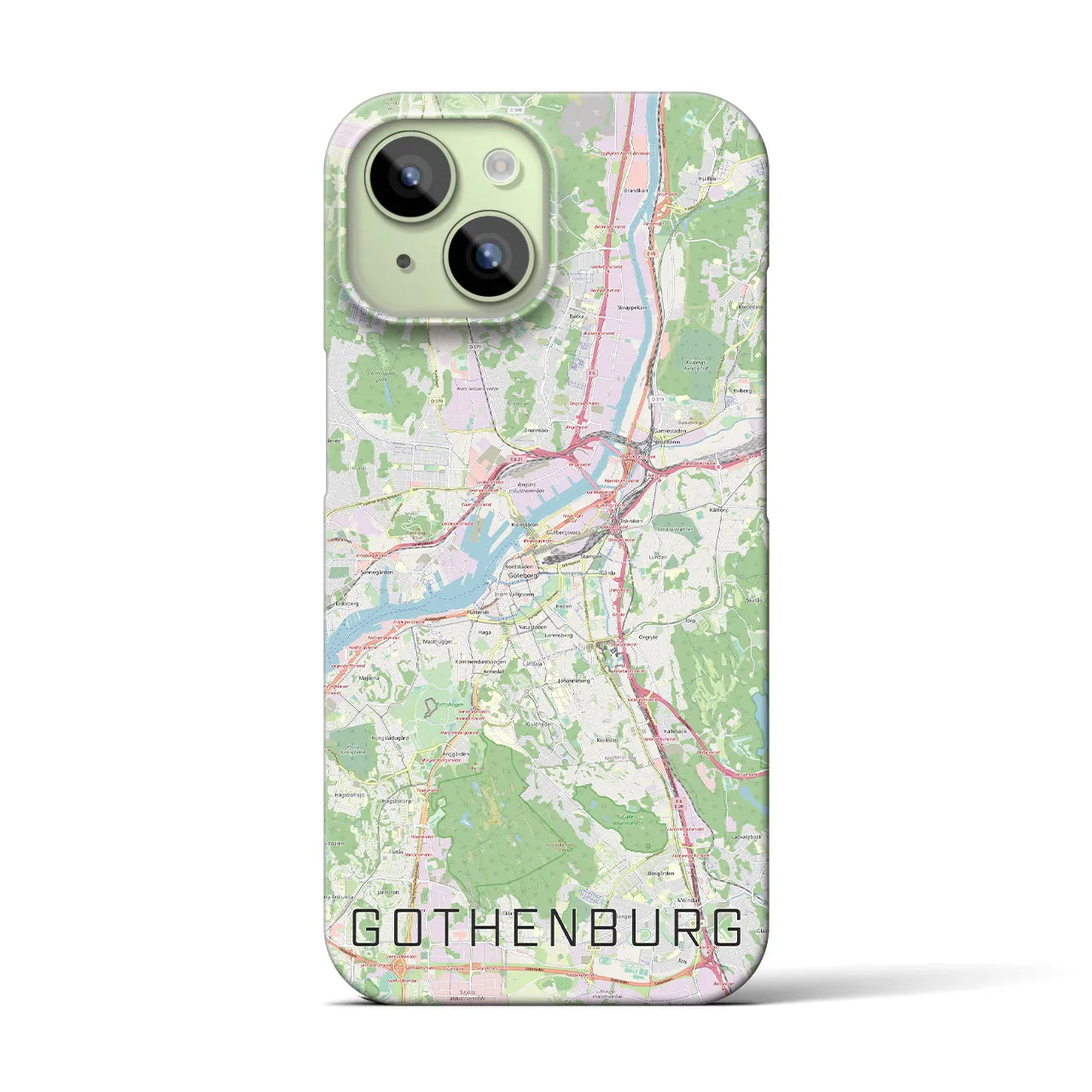 【ヨーテボリ(スウェーデン)】地図柄iPhoneケース(バックカバータイプ)
