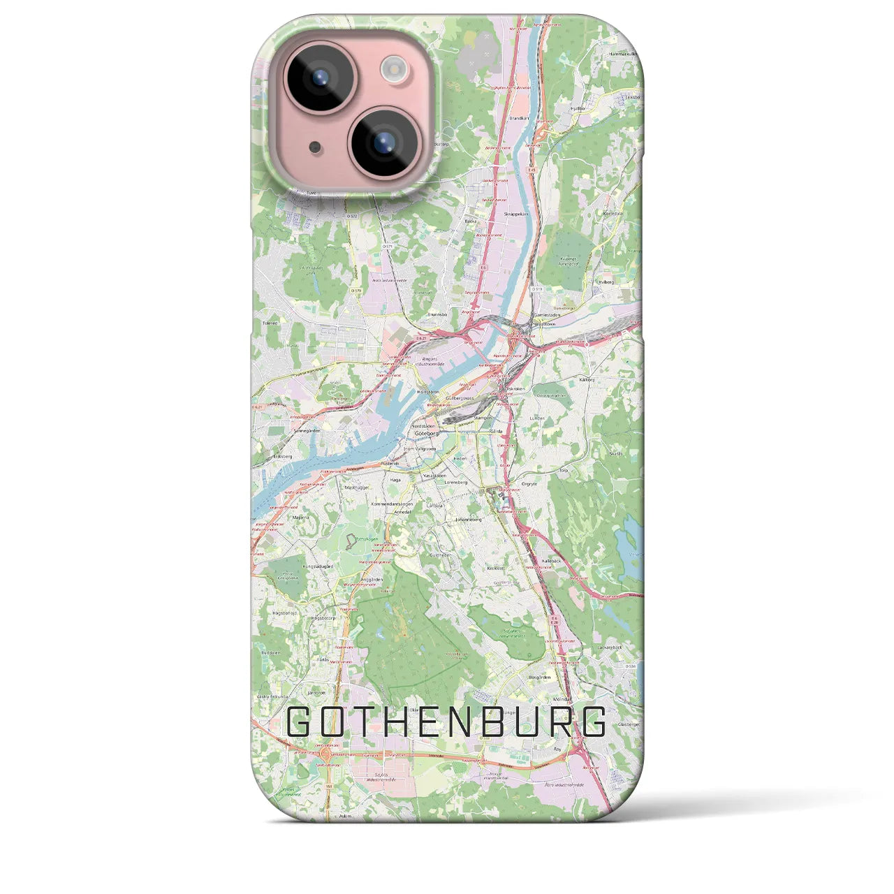 【ヨーテボリ(スウェーデン)】地図柄iPhoneケース(バックカバータイプ)