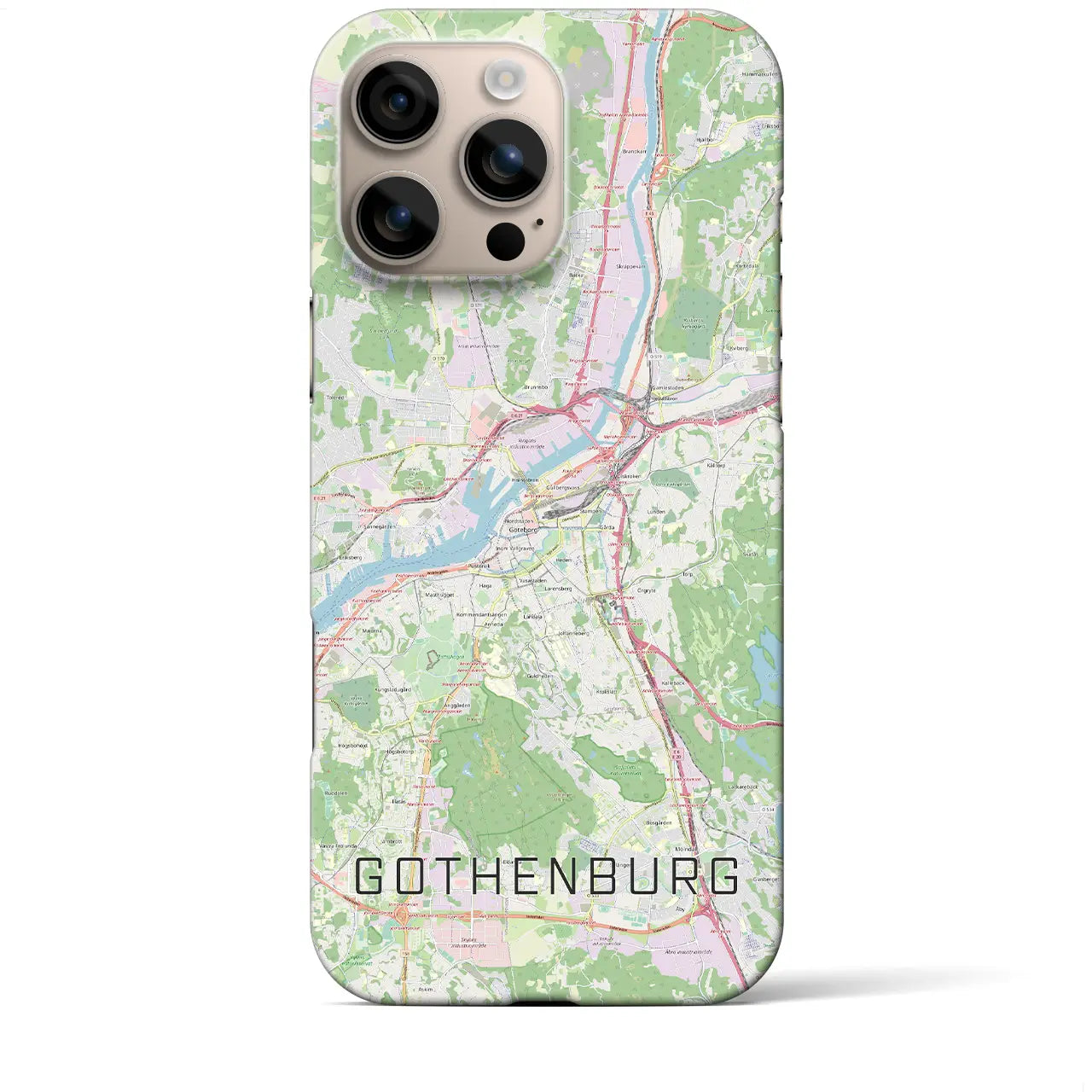 【ヨーテボリ(スウェーデン)】地図柄iPhoneケース(バックカバータイプ)