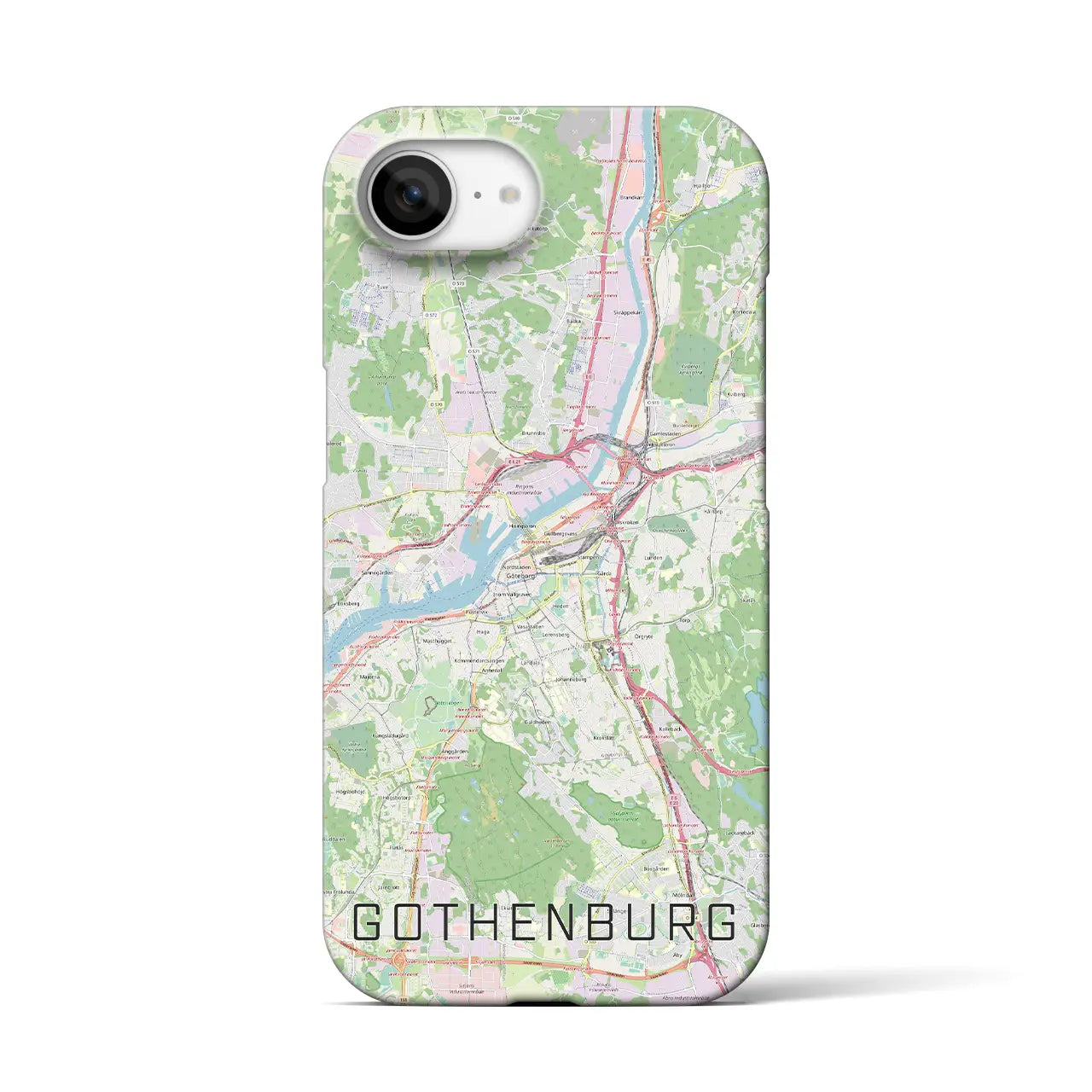 【ヨーテボリ(スウェーデン)】地図柄iPhoneケース(バックカバータイプ)