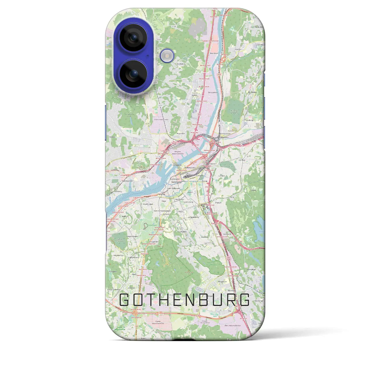 【ヨーテボリ(スウェーデン)】地図柄iPhoneケース(バックカバータイプ)ナチュラル・iPhone 16 Pro Max 用