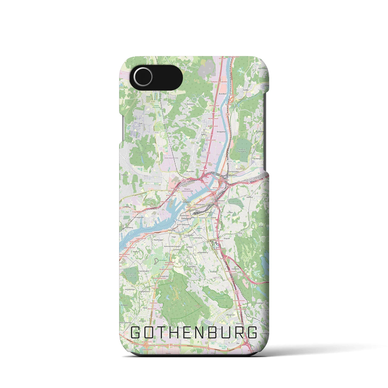 【ヨーテボリ(スウェーデン)】地図柄iPhoneケース(バックカバータイプ)