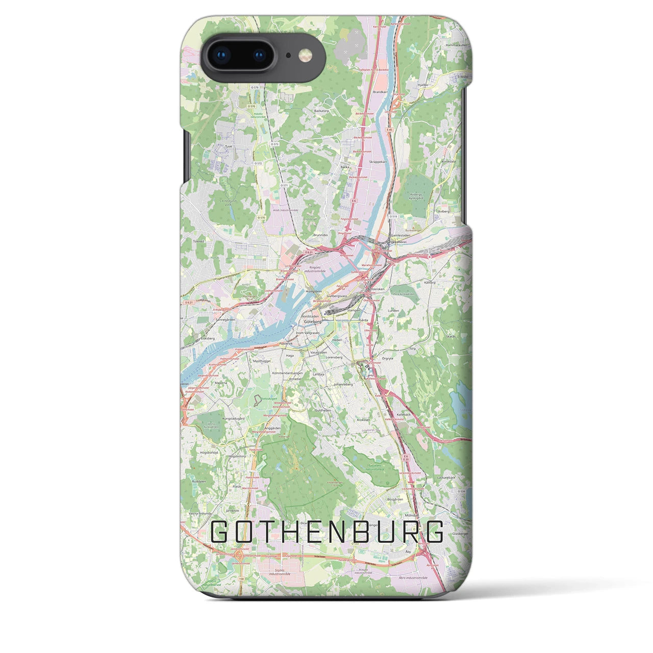 【ヨーテボリ(スウェーデン)】地図柄iPhoneケース(バックカバータイプ)