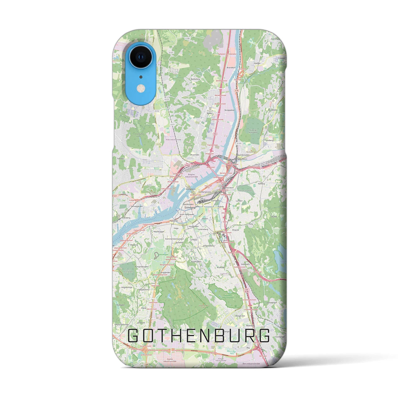 【ヨーテボリ(スウェーデン)】地図柄iPhoneケース(バックカバータイプ)