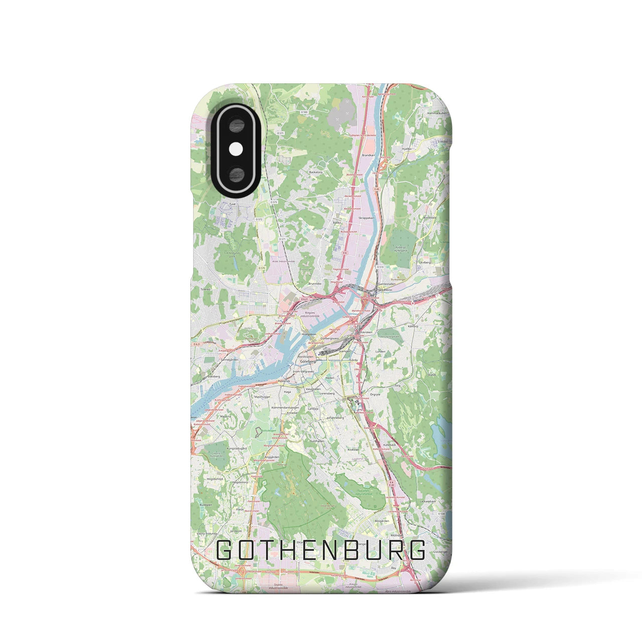 【ヨーテボリ(スウェーデン)】地図柄iPhoneケース(バックカバータイプ)