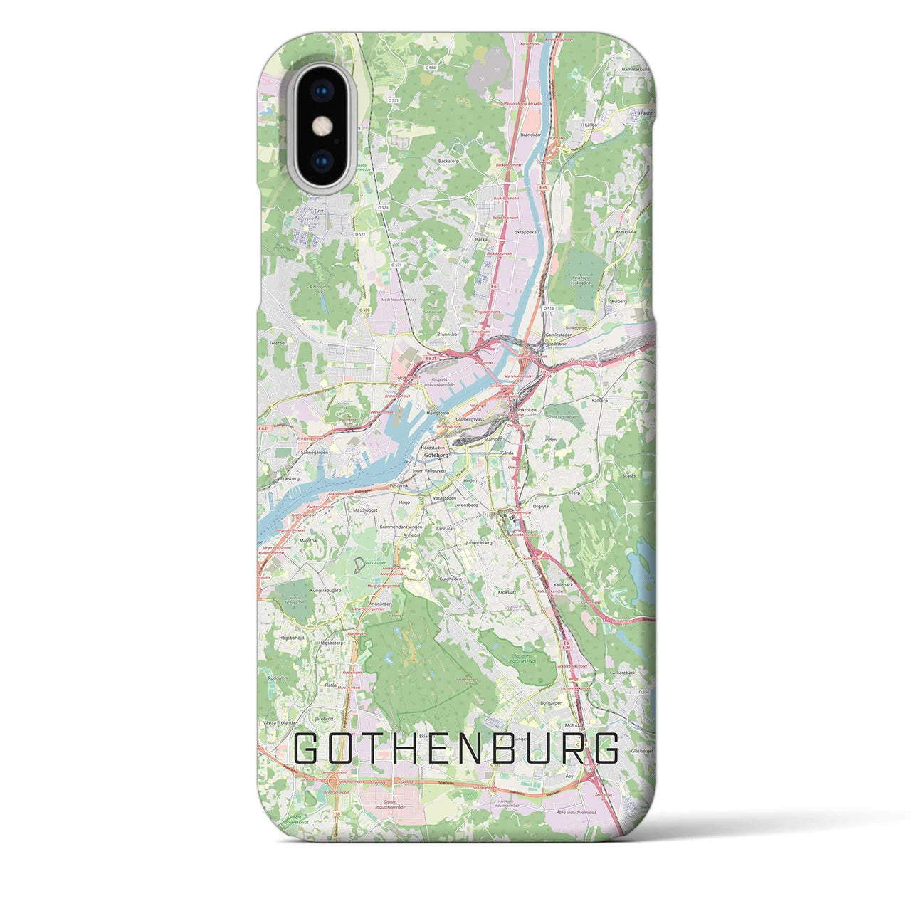 【ヨーテボリ(スウェーデン)】地図柄iPhoneケース(バックカバータイプ)