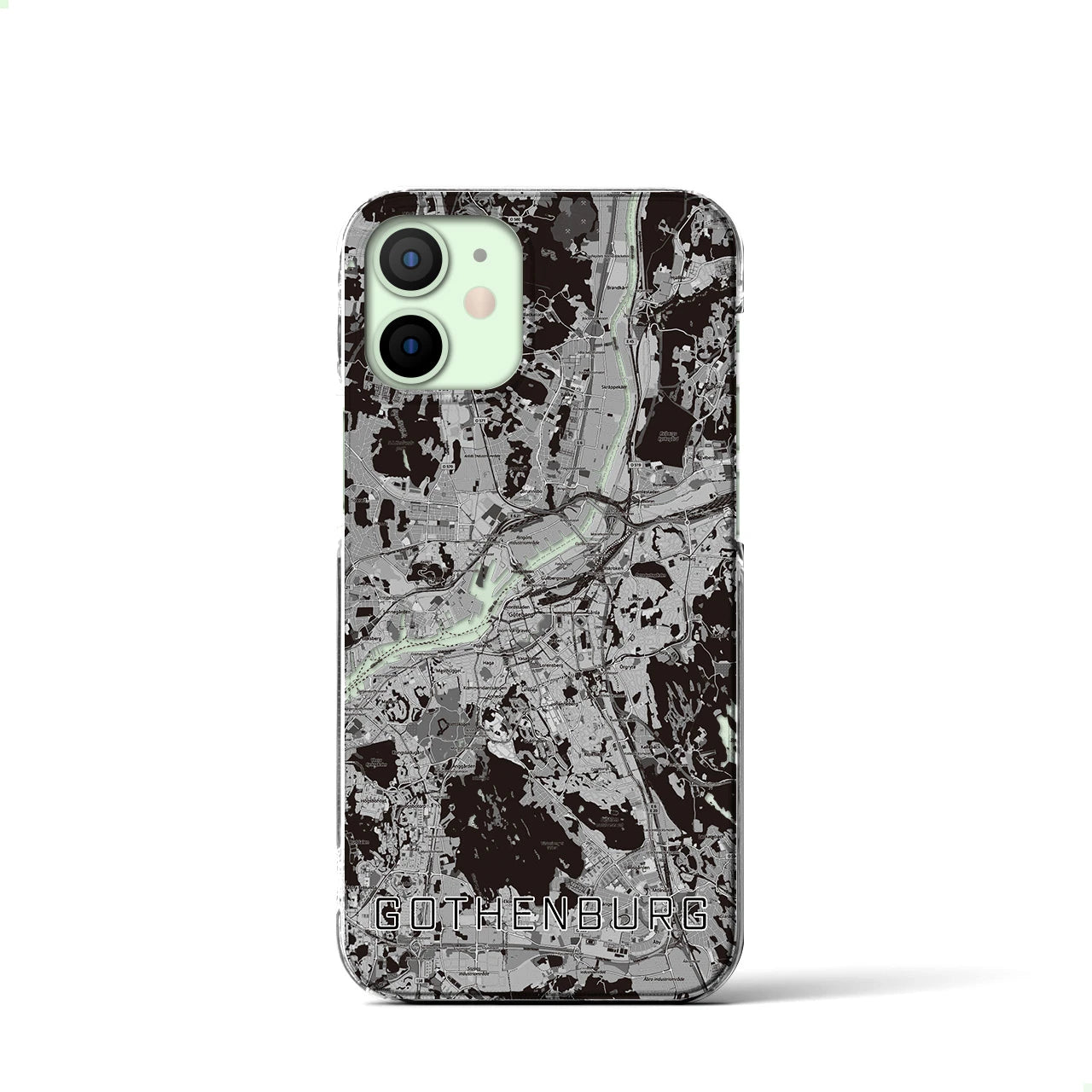 【ヨーテボリ(スウェーデン)】地図柄iPhoneケース(クリアタイプ)