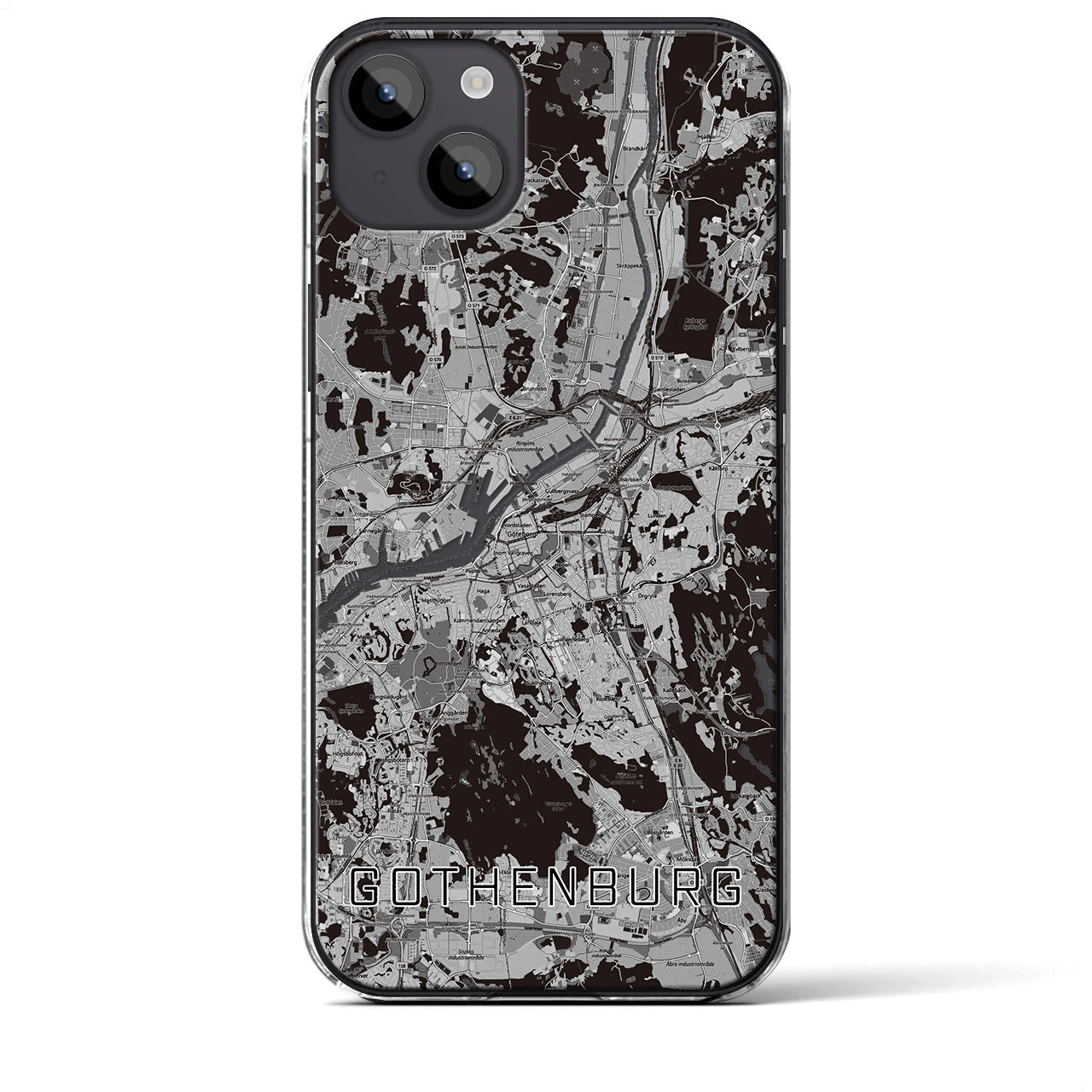 【ヨーテボリ(スウェーデン)】地図柄iPhoneケース(クリアタイプ)