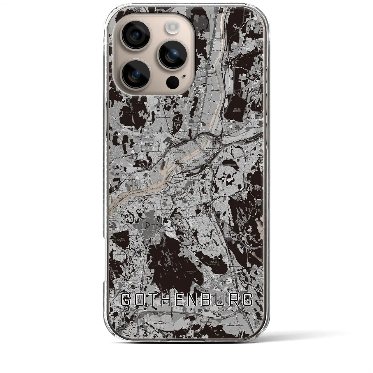 【ヨーテボリ(スウェーデン)】地図柄iPhoneケース(クリアタイプ)