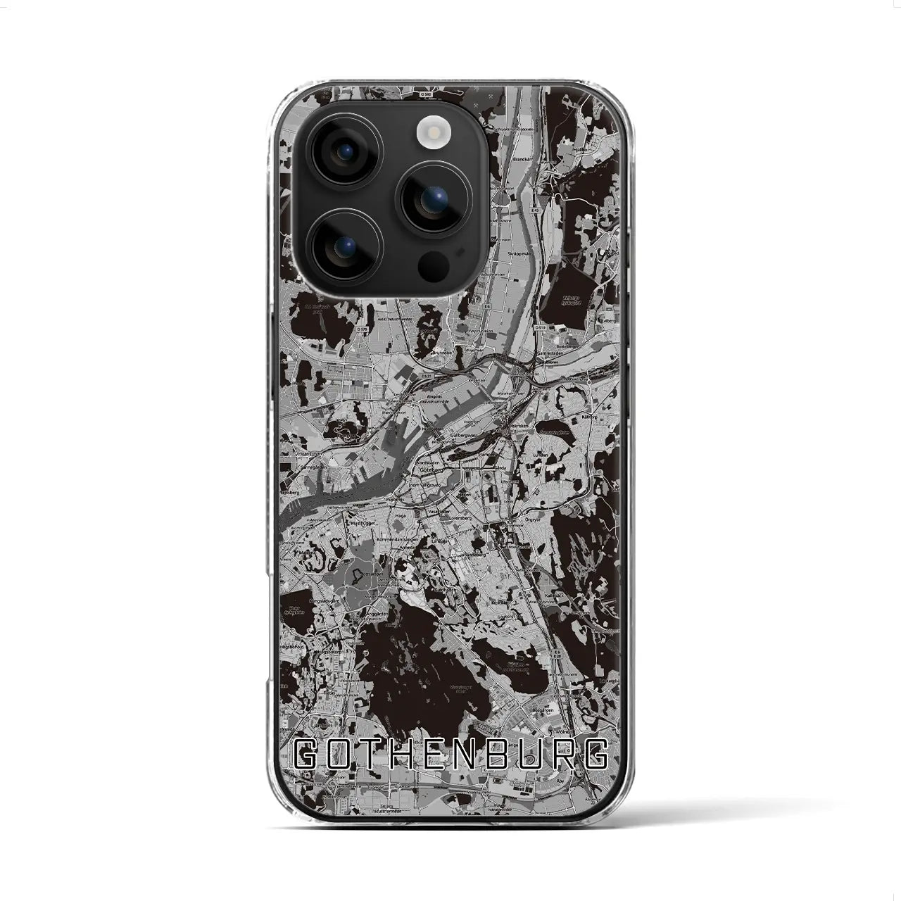 【ヨーテボリ(スウェーデン)】地図柄iPhoneケース(クリアタイプ)