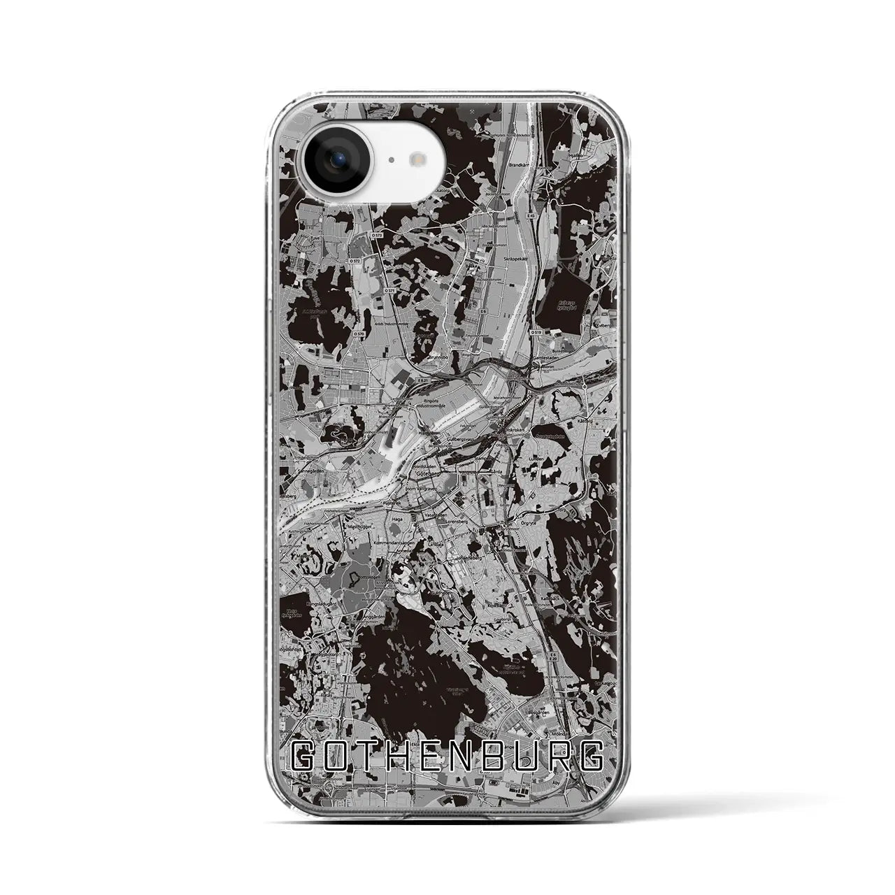 【ヨーテボリ(スウェーデン)】地図柄iPhoneケース(クリアタイプ)