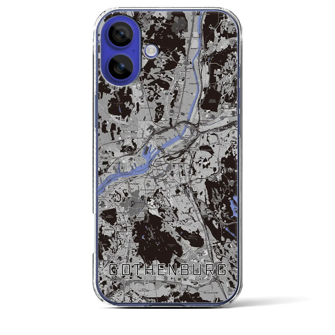 【ヨーテボリ(スウェーデン)】地図柄iPhoneケース(クリアタイプ)