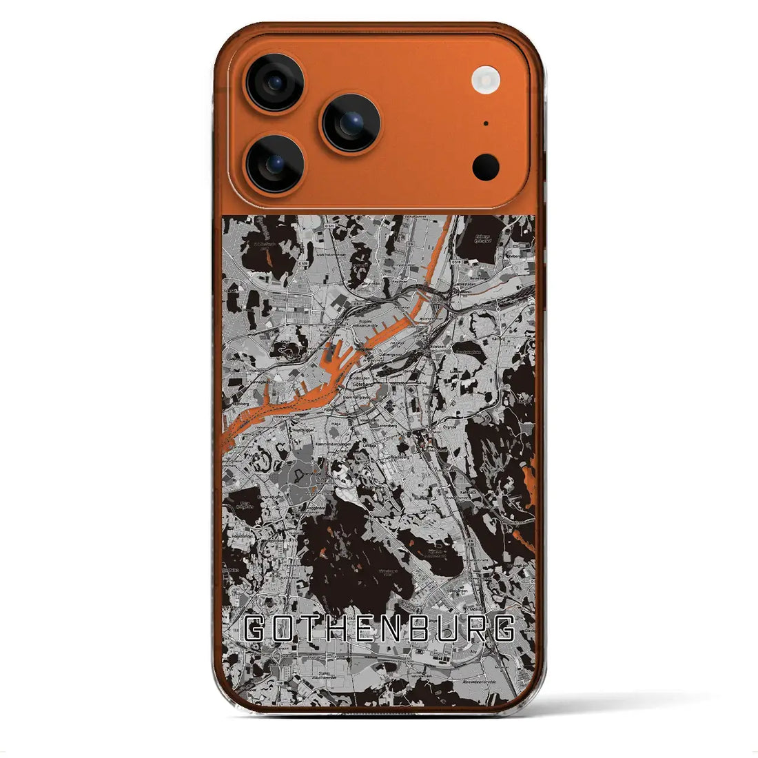 【ヨーテボリ(スウェーデン)】地図柄iPhoneケース(クリアタイプ)