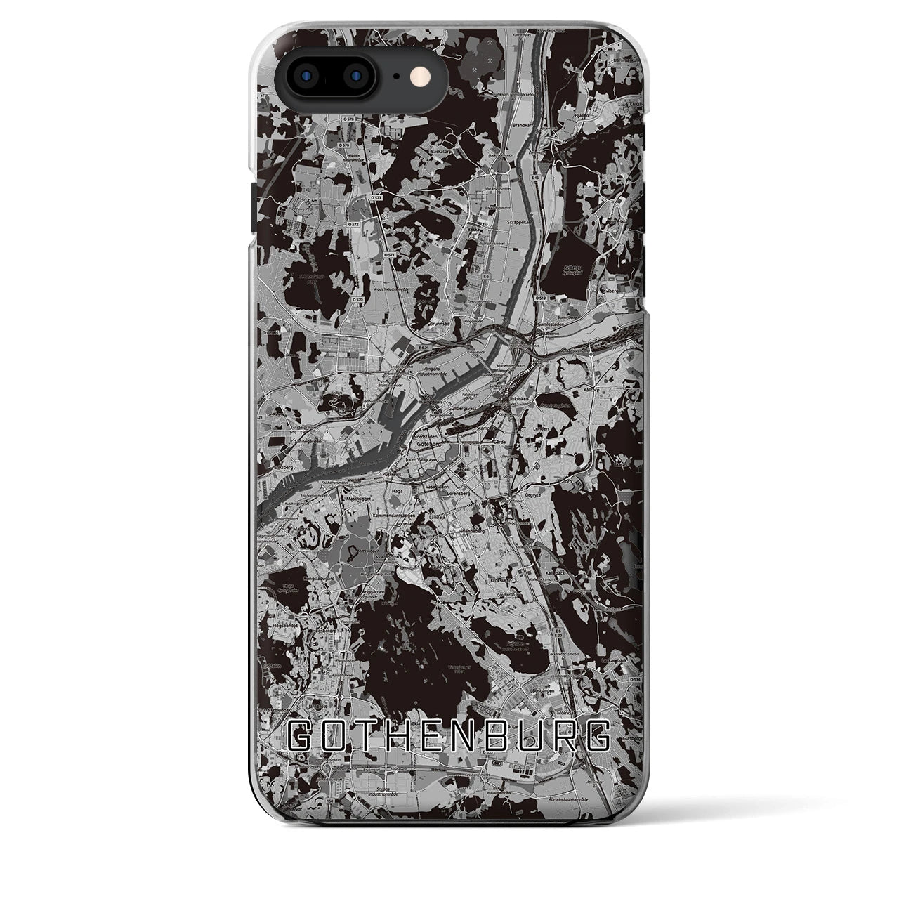 【ヨーテボリ(スウェーデン)】地図柄iPhoneケース(クリアタイプ)