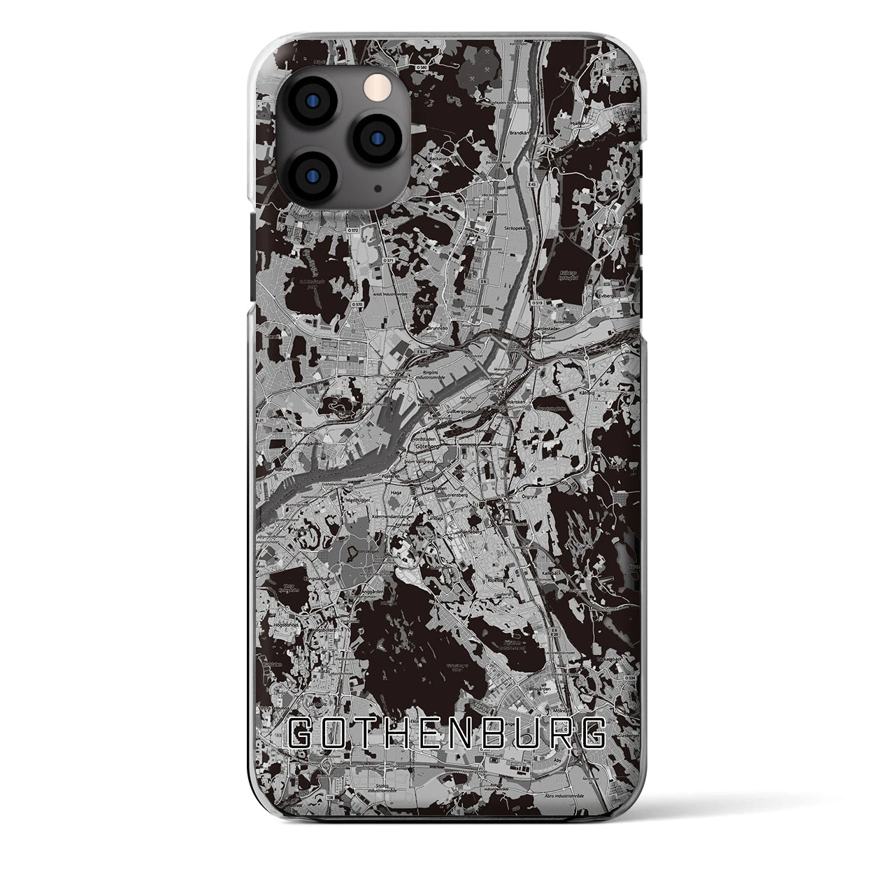 【ヨーテボリ(スウェーデン)】地図柄iPhoneケース(クリアタイプ)