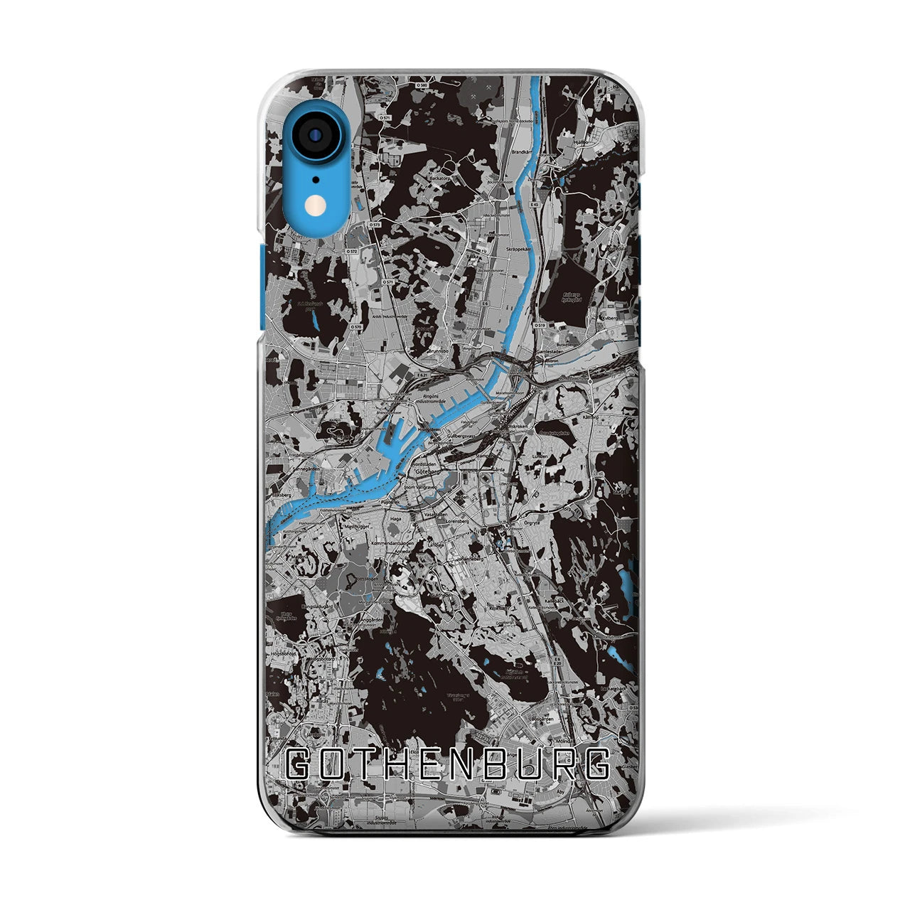 【ヨーテボリ(スウェーデン)】地図柄iPhoneケース(クリアタイプ)