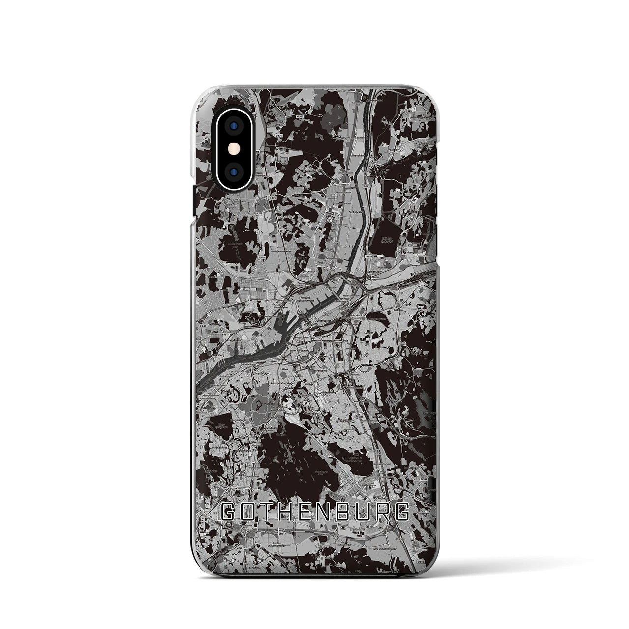 【ヨーテボリ(スウェーデン)】地図柄iPhoneケース(クリアタイプ)
