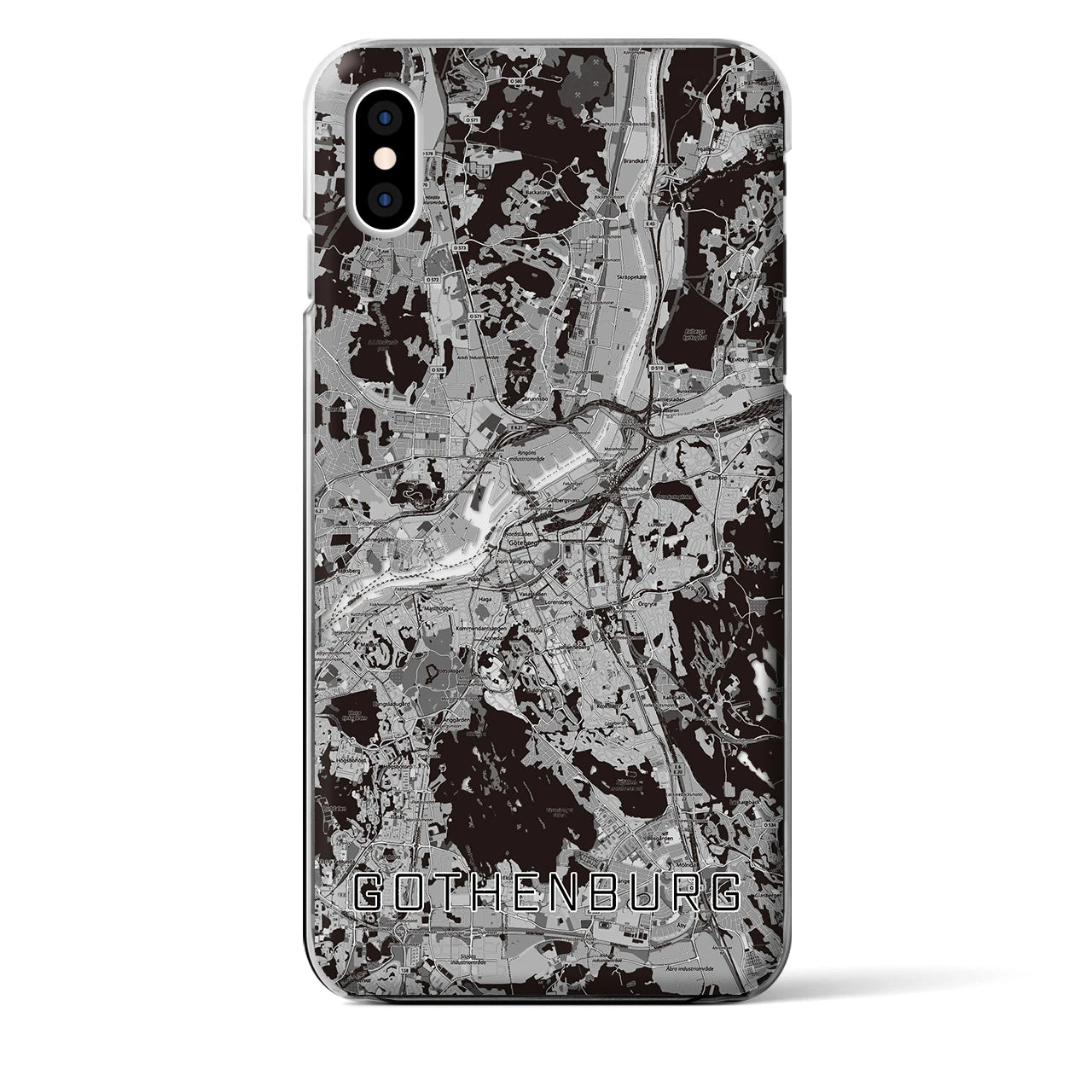 【ヨーテボリ(スウェーデン)】地図柄iPhoneケース(クリアタイプ)