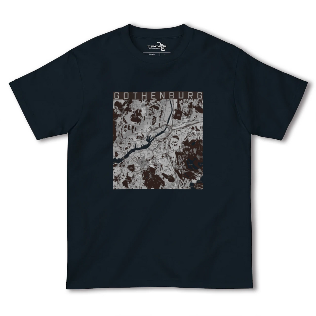 【ヨーテボリ(スウェーデン)】地図柄ヘビーウェイトTシャツ