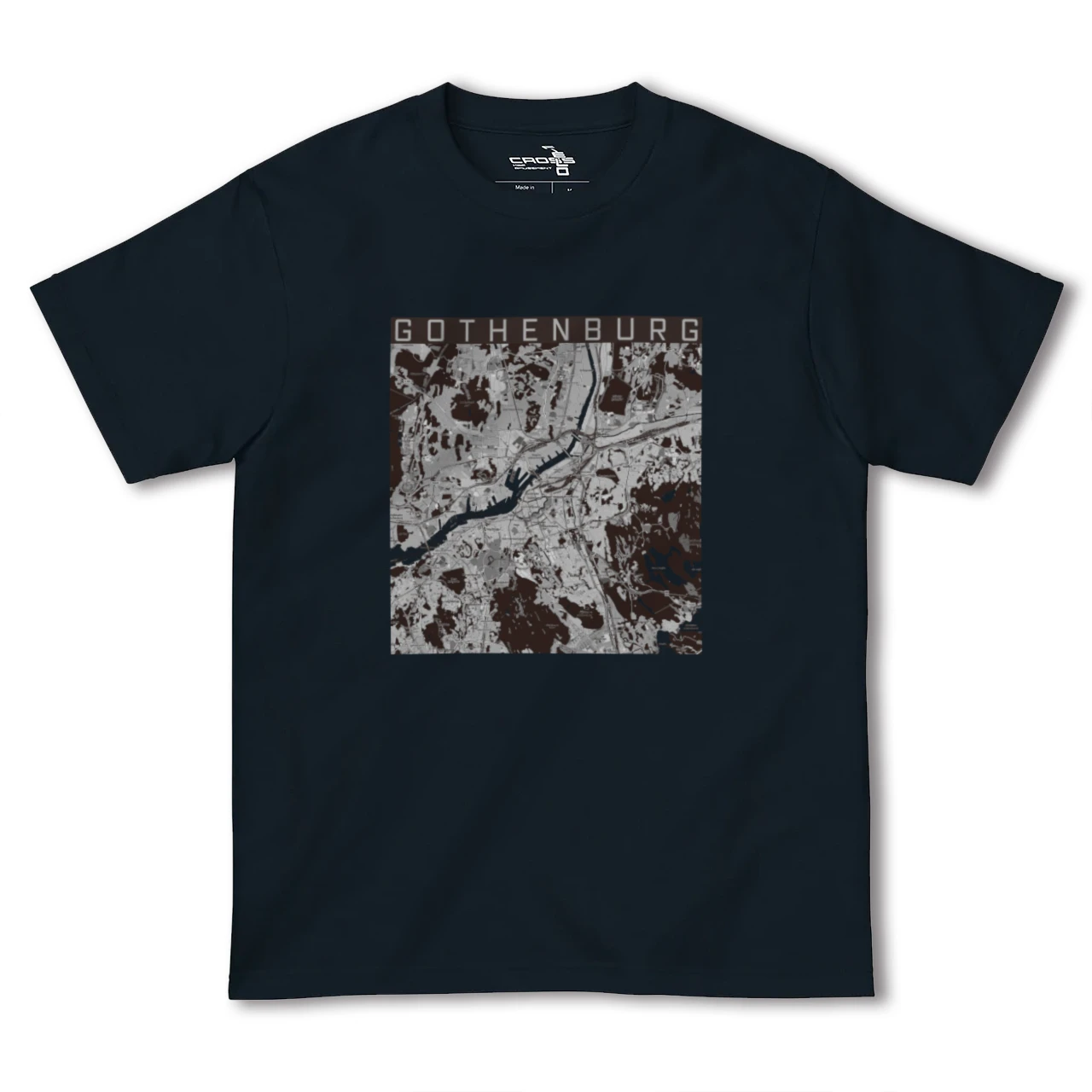 【ヨーテボリ(スウェーデン)】地図柄ヘビーウェイトTシャツ