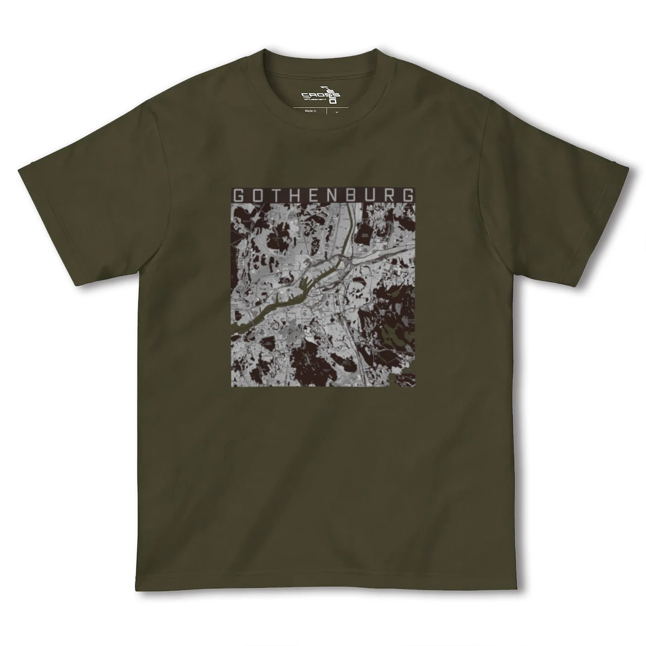 【ヨーテボリ(スウェーデン)】地図柄ヘビーウェイトTシャツ