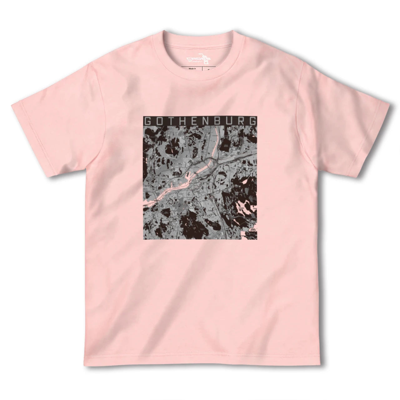 【ヨーテボリ(スウェーデン)】地図柄ヘビーウェイトTシャツ