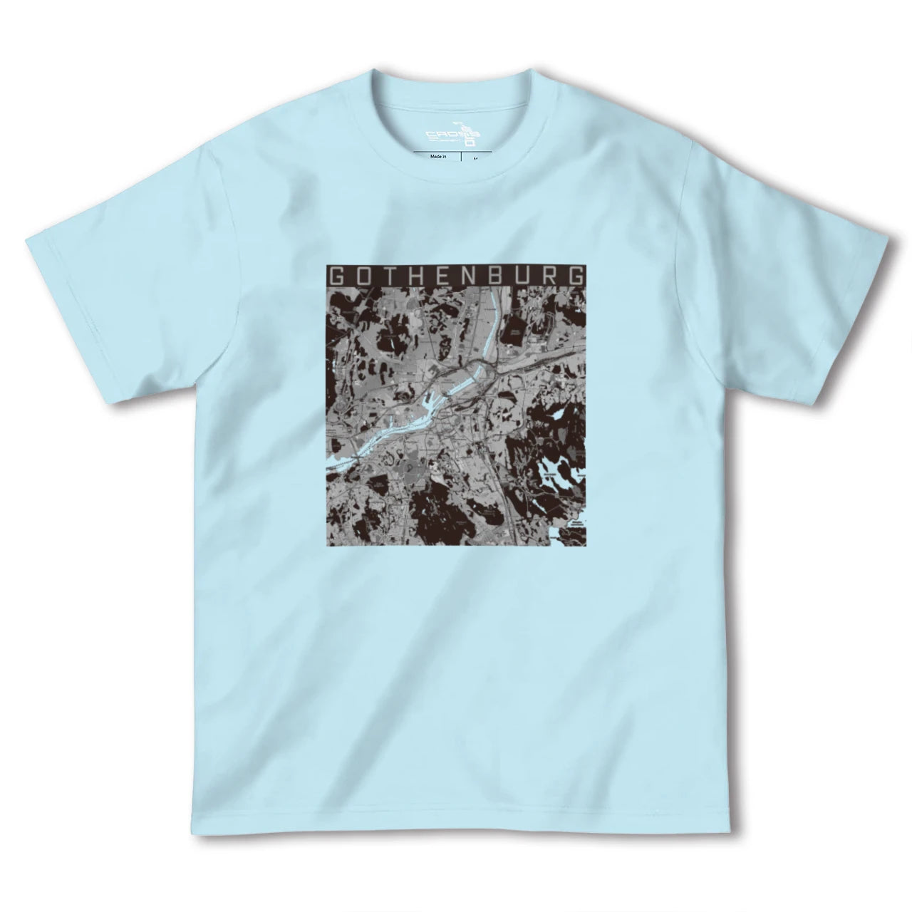 【ヨーテボリ(スウェーデン)】地図柄ヘビーウェイトTシャツ