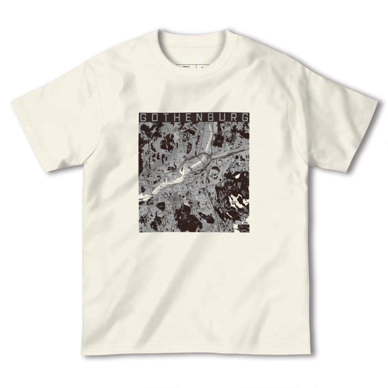 【ヨーテボリ(スウェーデン)】地図柄ヘビーウェイトTシャツ