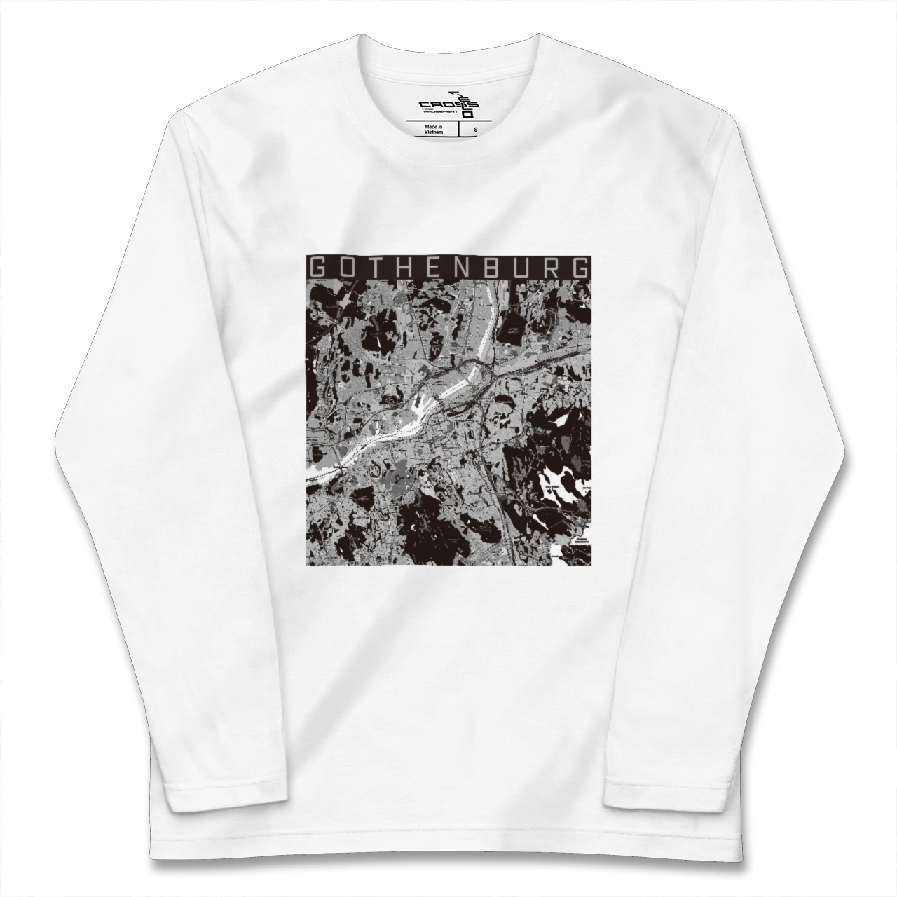 【ヨーテボリ(スウェーデン)】地図柄ロングスリーブTシャツ