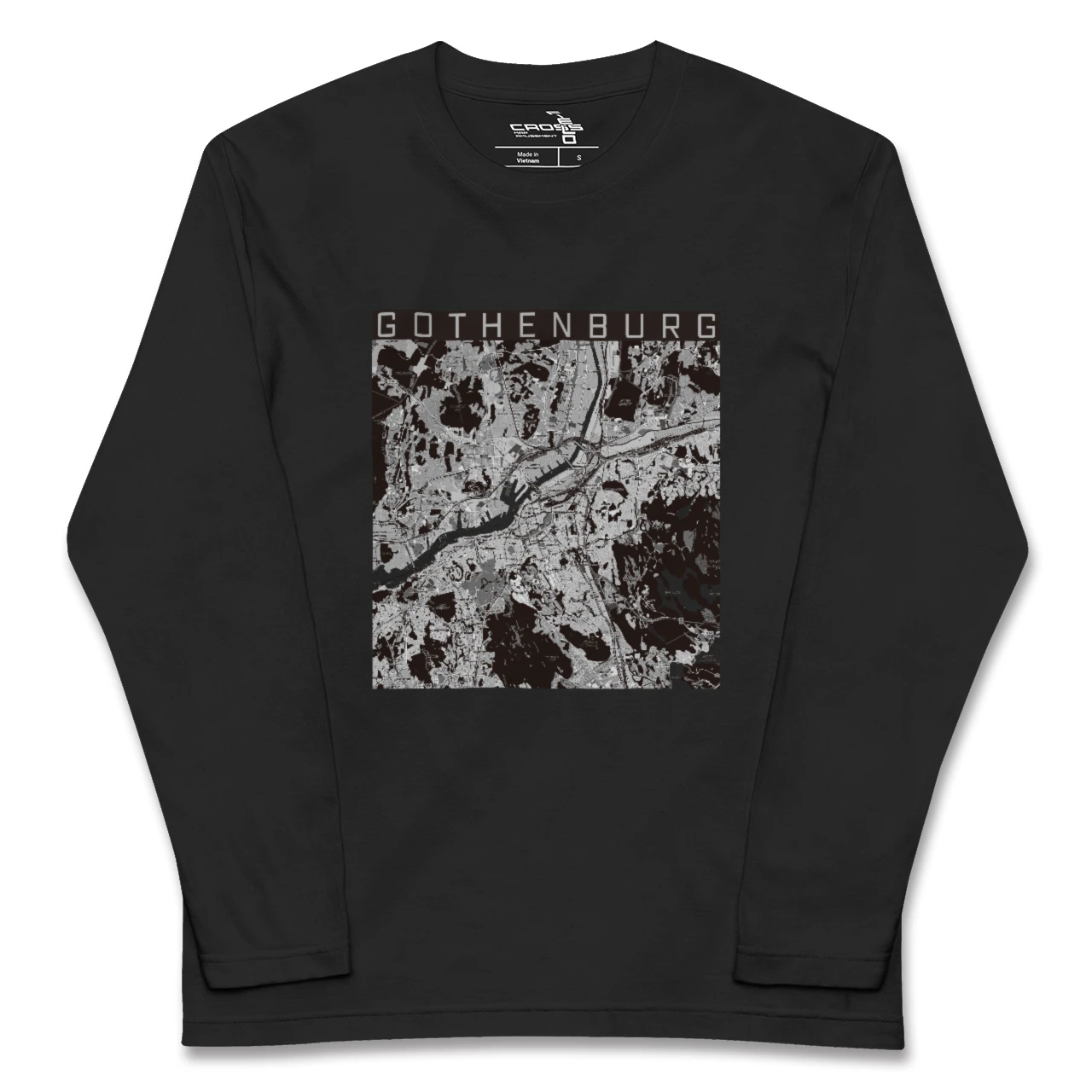 【ヨーテボリ(スウェーデン)】地図柄ロングスリーブTシャツ