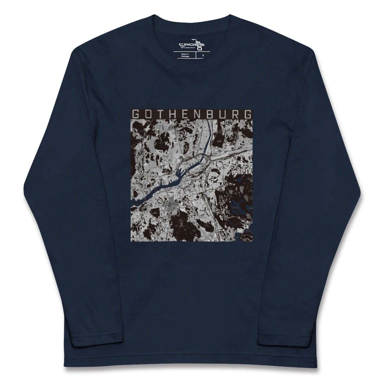 【ヨーテボリ(スウェーデン)】地図柄ロングスリーブTシャツ