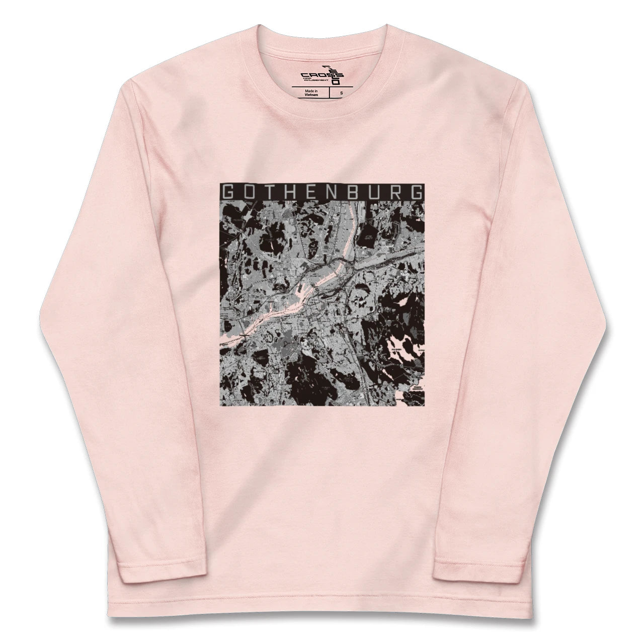 【ヨーテボリ(スウェーデン)】地図柄ロングスリーブTシャツ